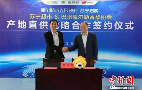 苏宁与新疆库尔勒市建立合作库尔勒香梨直供苏宁用户