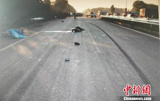 案发事故现场。清河县交警大队供图